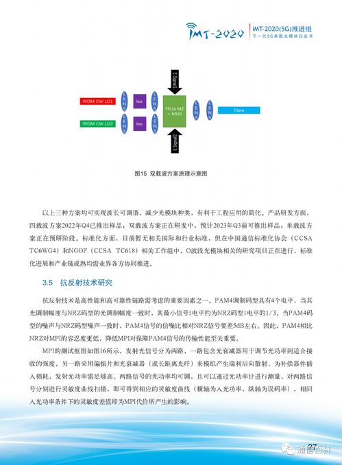 下一代5g前傳和中回傳光模塊技術研究
